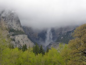 Yosemite Falls out of the mist