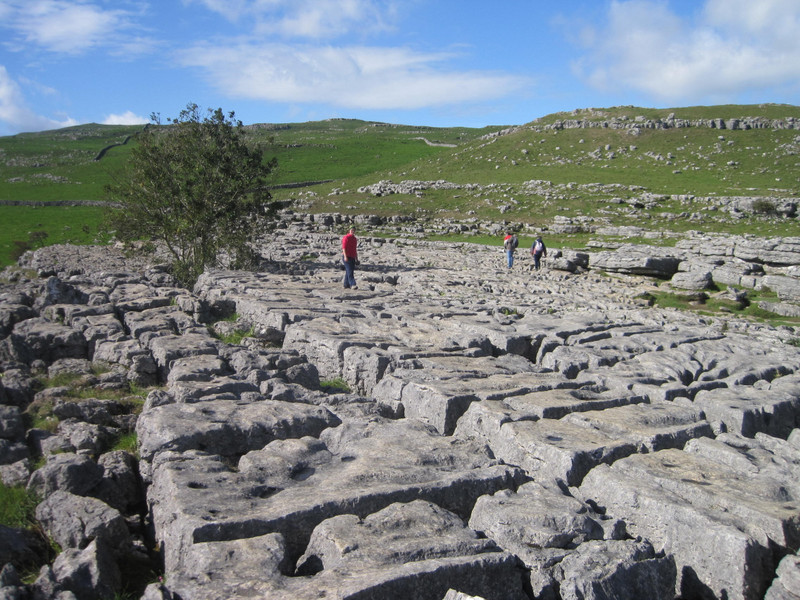 Limestone pavement at top of Malham Cove