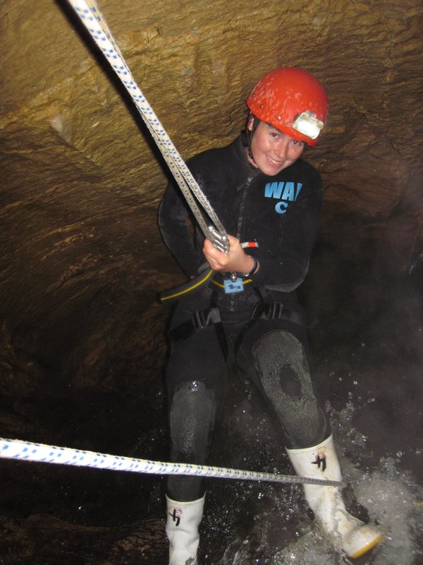 Abseiling in the Waitomo caves