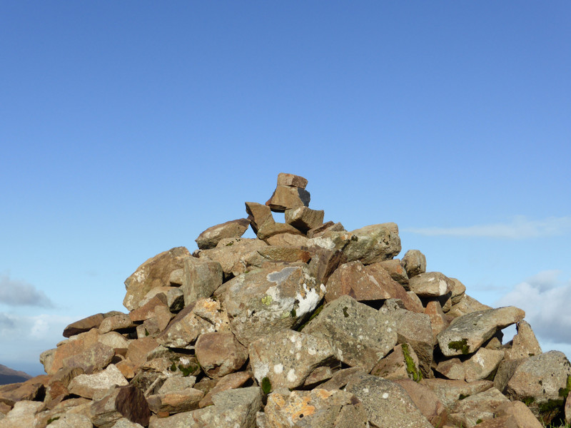 Cairn at the top of Ben Hiant