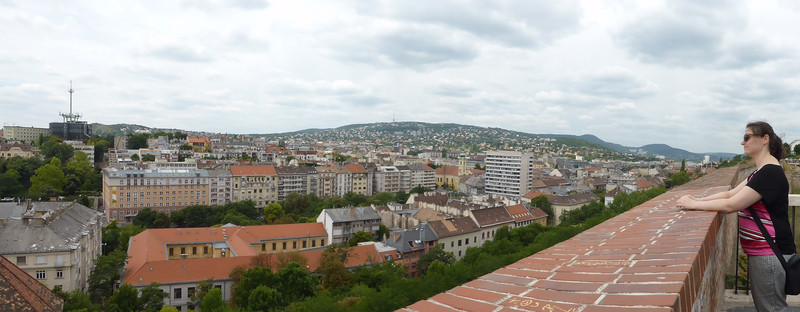 View over Buda from the top of Castle Hill