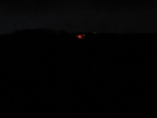 Night shot of lava