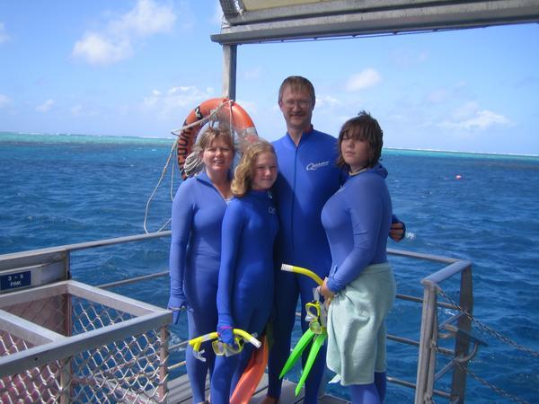 Our "lovely" Blue wetsuits