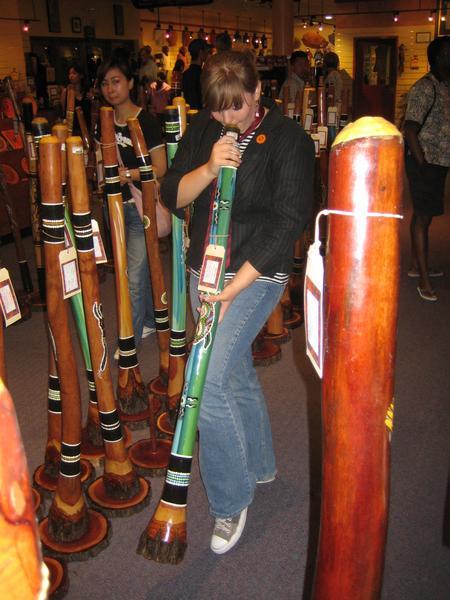 "a" playing the didgeridoo
