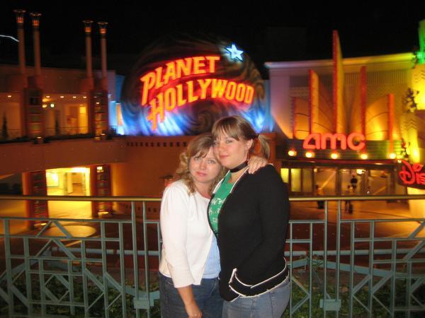 Mom & "a" at Planet Hollywood in Japan