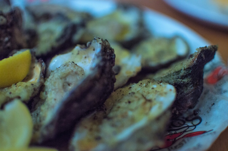 Charbroiled oysters 