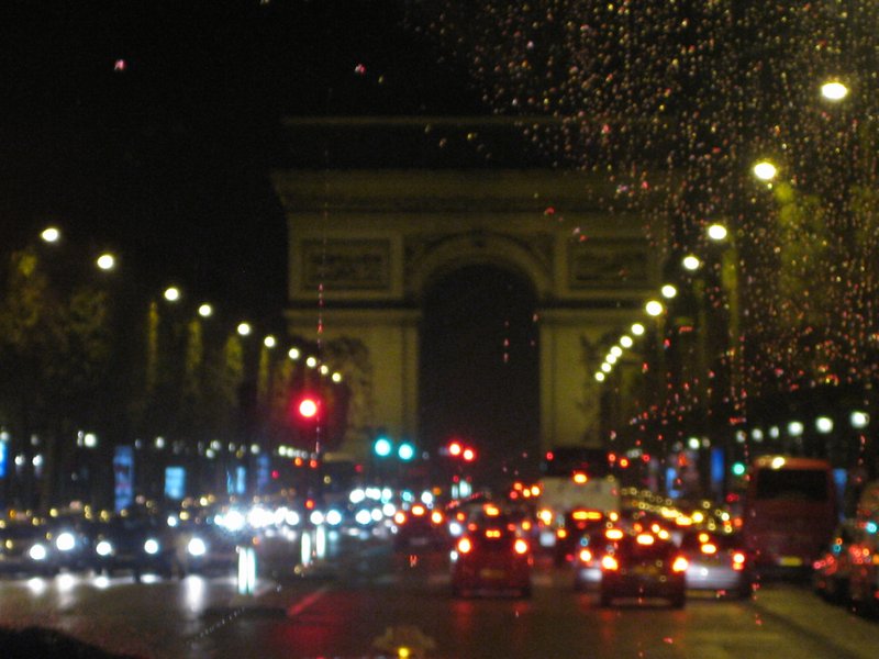 Arc de Triomphe and Champs Elysees