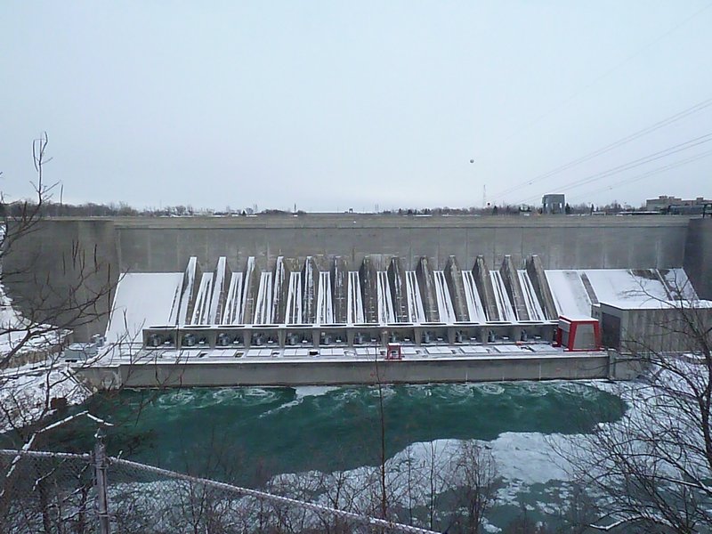 One of the hydro electric plants using the water from Niagara Falls