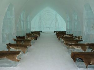 Hotel de Glace - the chapel, more than 40 weddings last year here