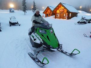 Big White - taking a ride on a snow mobile