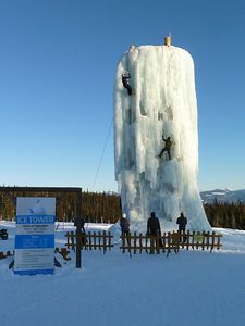 Big White - ice climbing wall