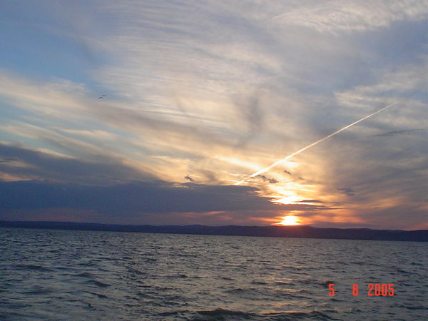Pôr do sol no Lago Balaton