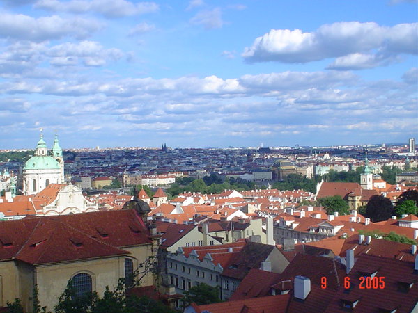 Belíssima vista de Praga do Castelo