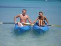 The much-famed Happy Couple in their kayaks...Hurrah!