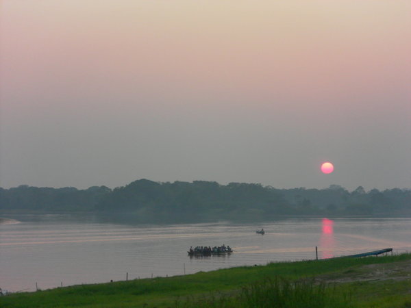 Sunset over Rio Amazona