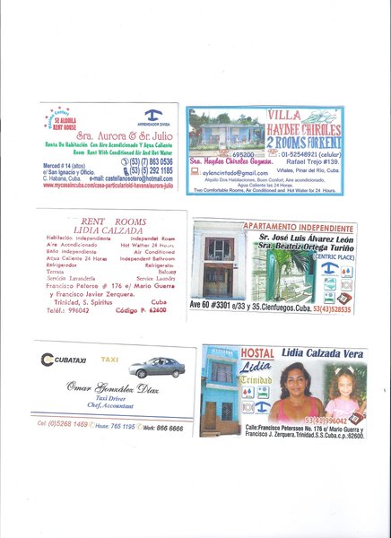 Adresses in Cuba - casas particulares