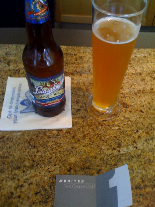 Sunset Wheat beer at the airport