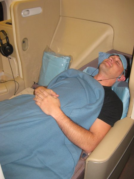 Sleeping on the flight