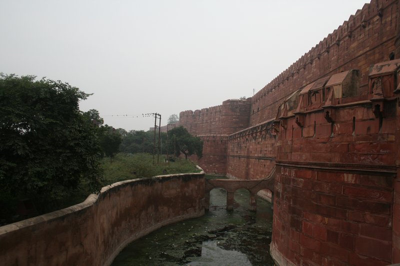 Outside the fort.