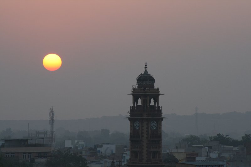 Sunrise in Jodhpur Clocktower