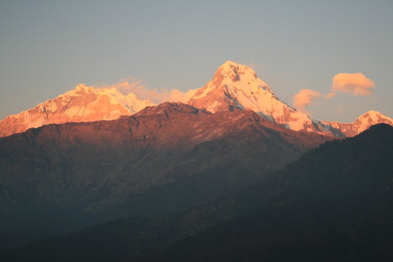 Sunset over Annapurna range