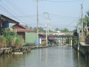 River through village
