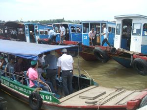 Boats out onto the Mekong