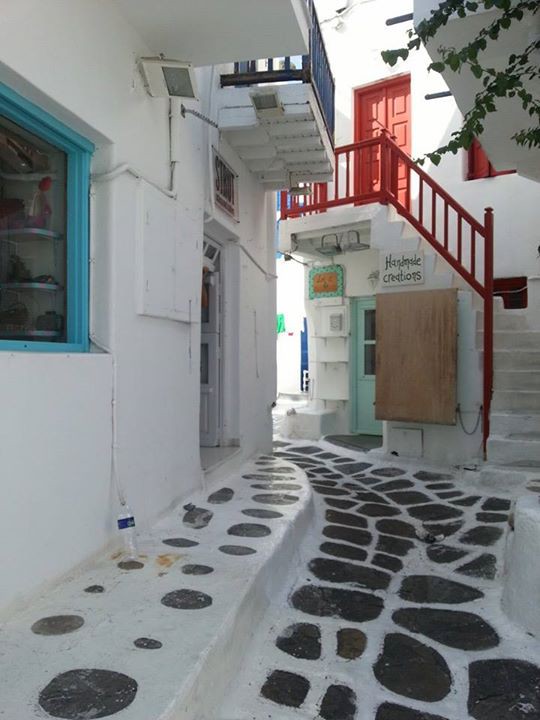 Whitewashed streets, Mykonos