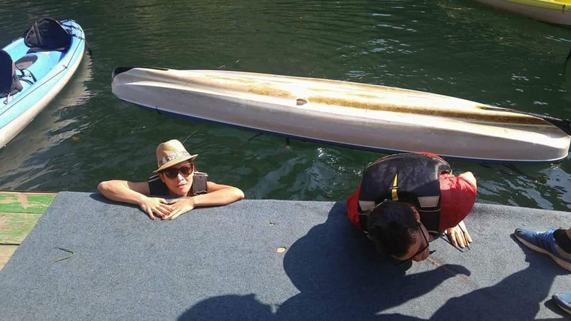 Kayaking is hard work!