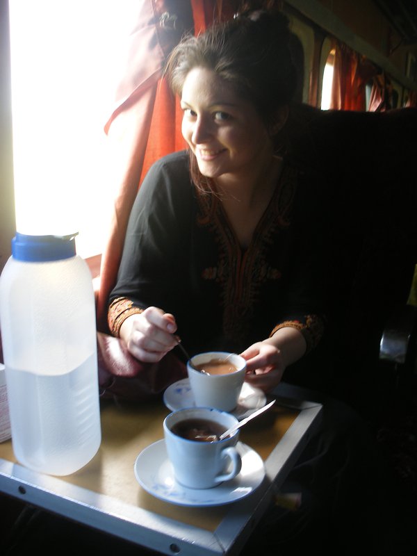 Tea on a train