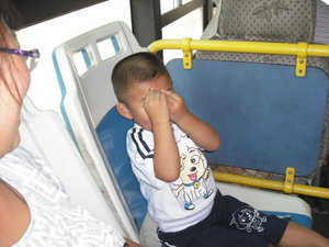 Playing Peek -a-Boo on the Bus