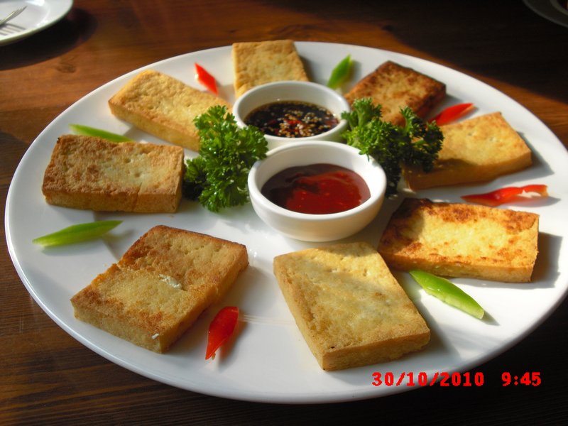 Pan Fried Tofu w/ Olive Oil