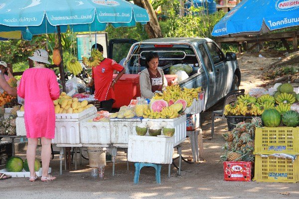 Fruit stall at Nai Harn Beach