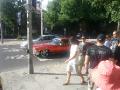 A cool car riding at Fitzroy st