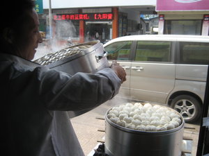 Steamed dumplings (bao zhi) of the gods