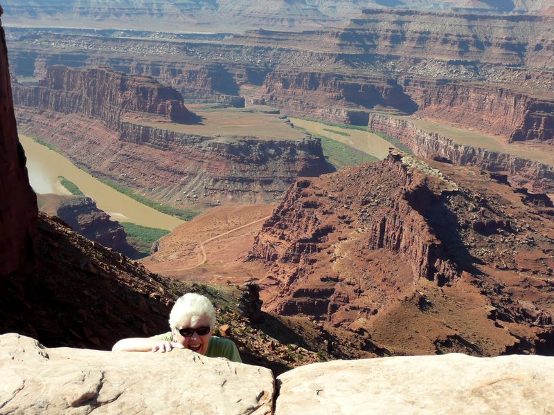 Lorraine recovering at Dead Horse Point