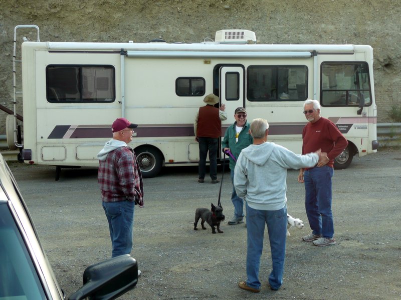 2011-07-15 -  Whitehorse campground - the guys like to stand around and gab!