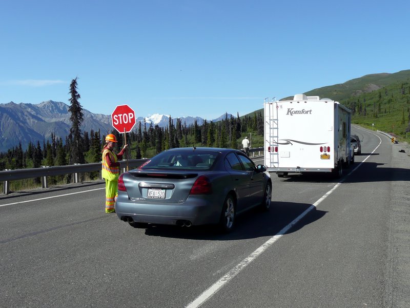 2011-07-22 - Valdez to Anchorage- roadwork along the way