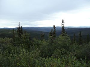 2011-08-07 Tok to Dwason City - View from Top of the Wolrld Hwy