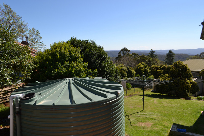 Water tank and clothes line