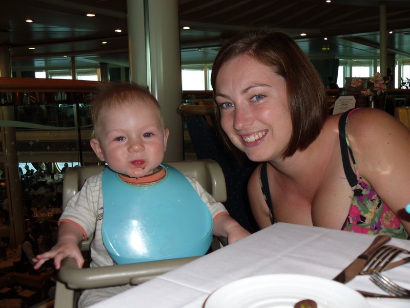 Me and mummy at dinner