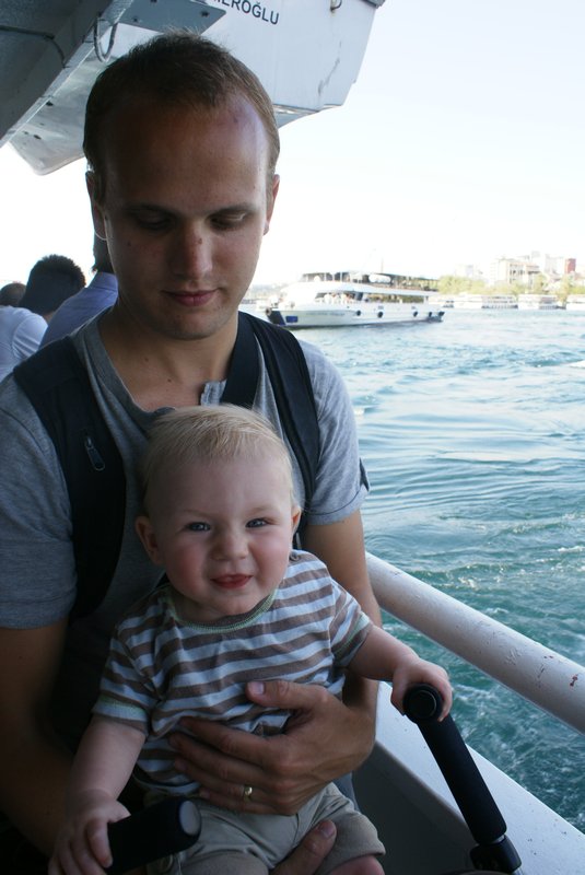 Me and daddy on the boat
