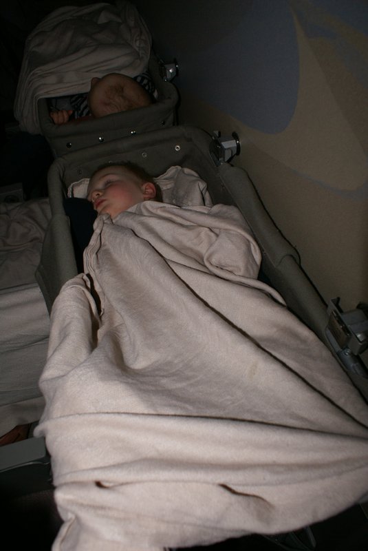 Sleeping on the plane