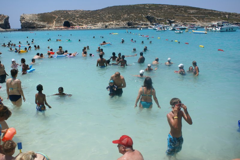Me, daddy and hundreds of others at the Blue Lagoon