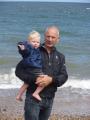 At the beach with grandad