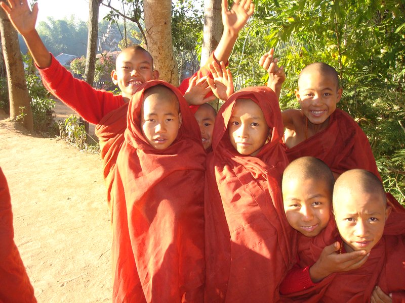 Monks at monastery