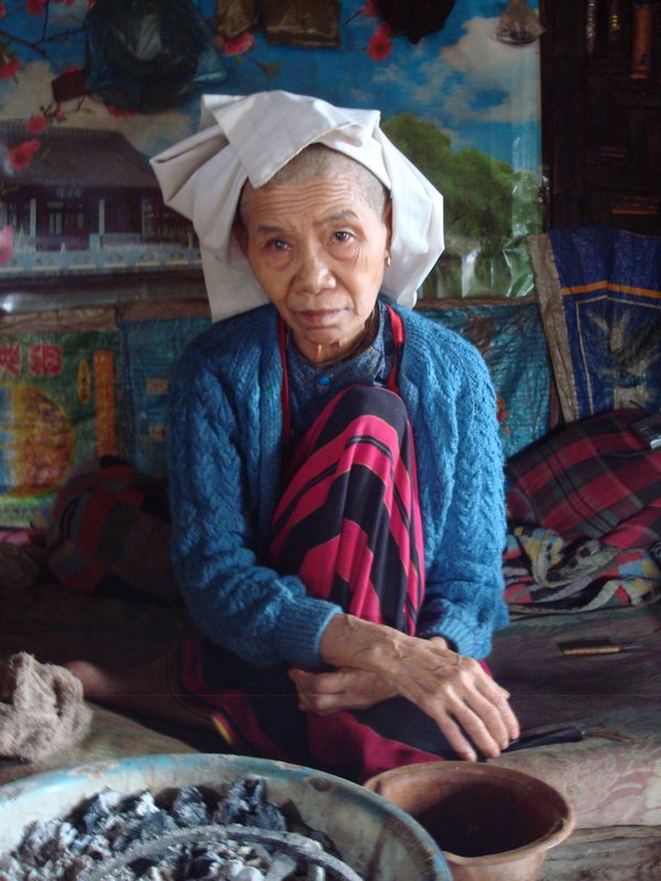 Old lady in village near Kyaukme