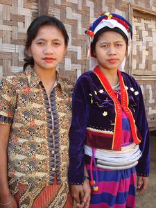 Ladies in traditional dress from village near Kyaukme