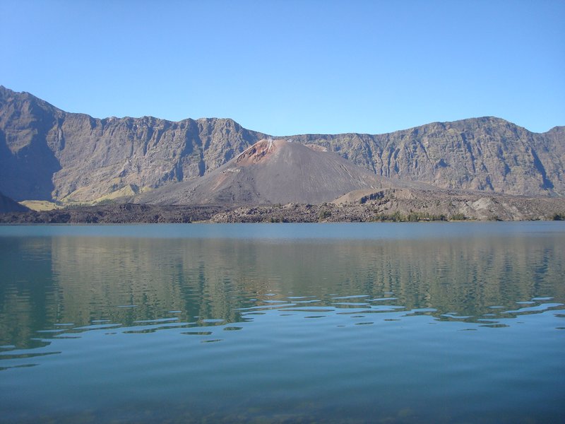 Lake and volcano