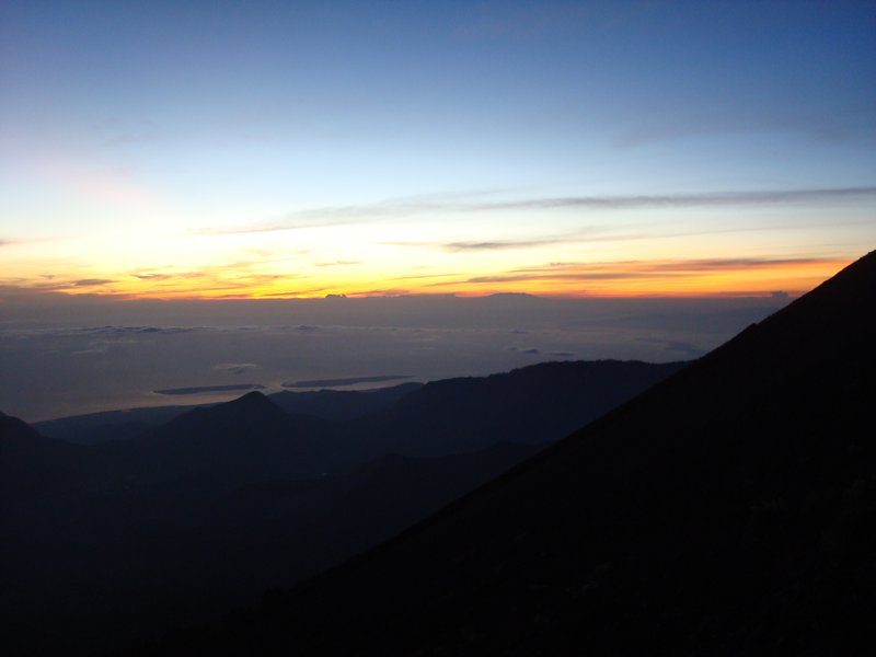 Sunrise from about 3600 metres